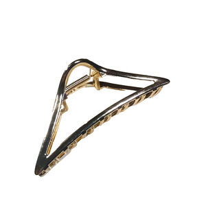 Alligator Clip Gold Tone Barrette Classic Design Everyday Use Work Out Exercise